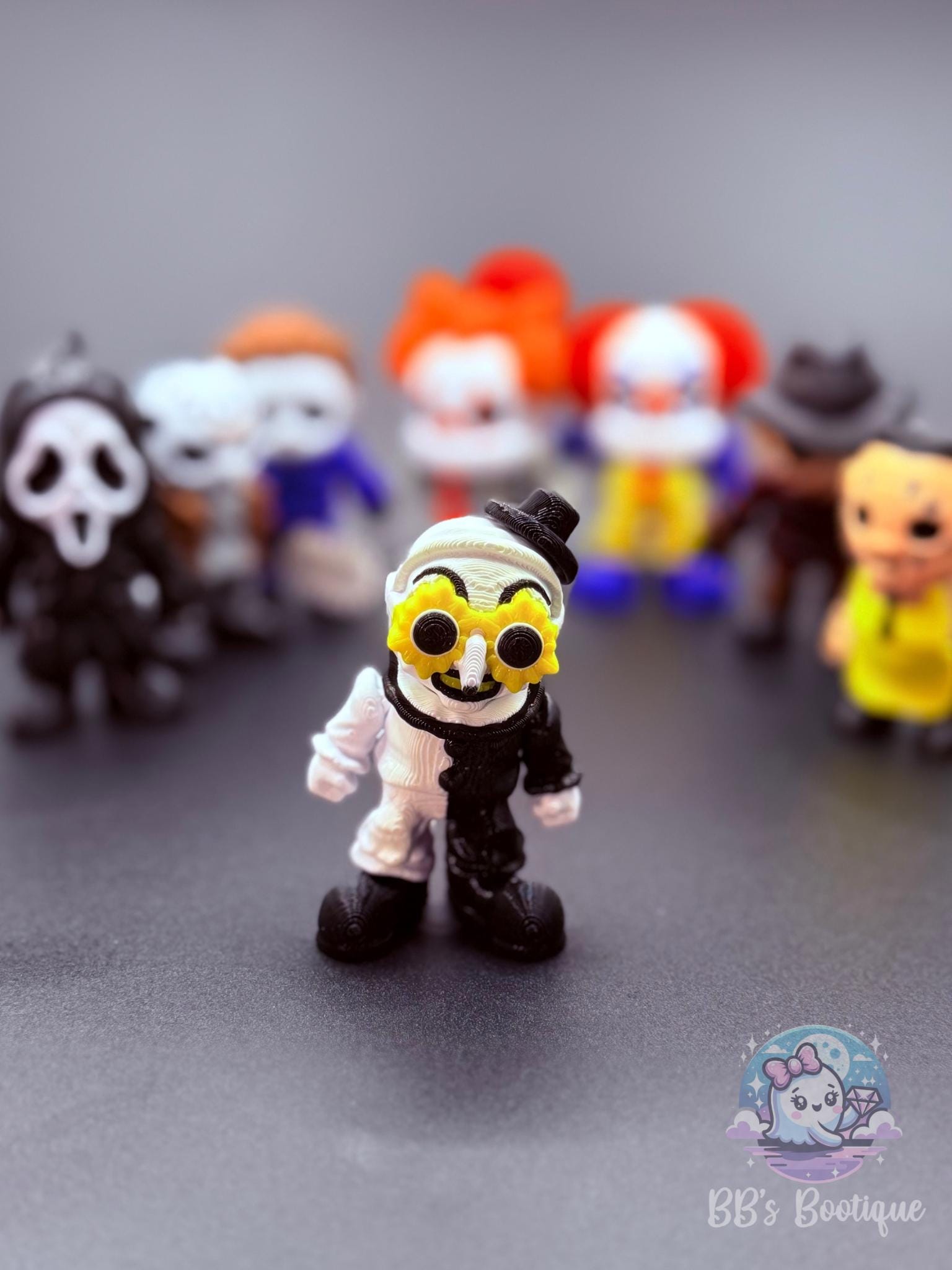 3D Printed Art the Clown Figure – Terrifier | Standard or Yellow