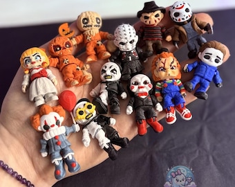 Teeny Terrors - PART 1 Mini Horror Figurines | 3D Printed Collectibles | 40mm Tall | Brick Figure Sized | Articulated  Miniatures