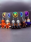 Itty Baddy Horror Earrings – Mini Slasher Dangle Earrings | Hypoallergenic Hooks | 3D Printed Fan Art Jewelry | Lightweight & Spooky
