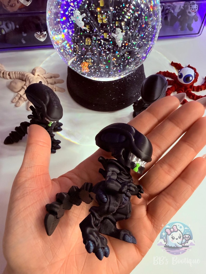3D Printed Xenomorph – Articulated Alien Figure | Rotating Head ...