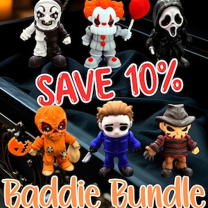 Baddie Bundle Part 1 | 6 Figure Collection Pack (3 inch) Horror Minis Set