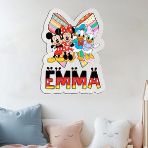 Mickey Mouse and Friends Name Sign, Acrylic Wall Art, Personalized Birthday Gift, Nursery Name Sign, Kids Room Decor, Disney Baby Shower