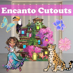 Encanto Cutouts Set, Party Decor, Birthday Party Prop, Jungle Party, Backdrop, Baby Shower Decor, Life Size Cutout, Standee, Centerpieces