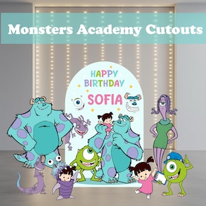 Monster Inc Cutout Set, Party Decor, Birthday Party Props, Boo, Sully, Baby Shower Decor, Backdrop, Standee, Centerpieces, Party Signs, DIY