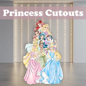 Disney Princess Life-Size Cutouts, Baby Shower, Backdrop, Fairytale, Standee, Disney, Centerpieces, Princess Party, Yard Sign
