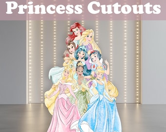 Disney Princess Life-Size Cutouts, Baby Shower, Backdrop, Fairytale, Standee, Disney, Centerpieces, Princess Party, Yard Sign