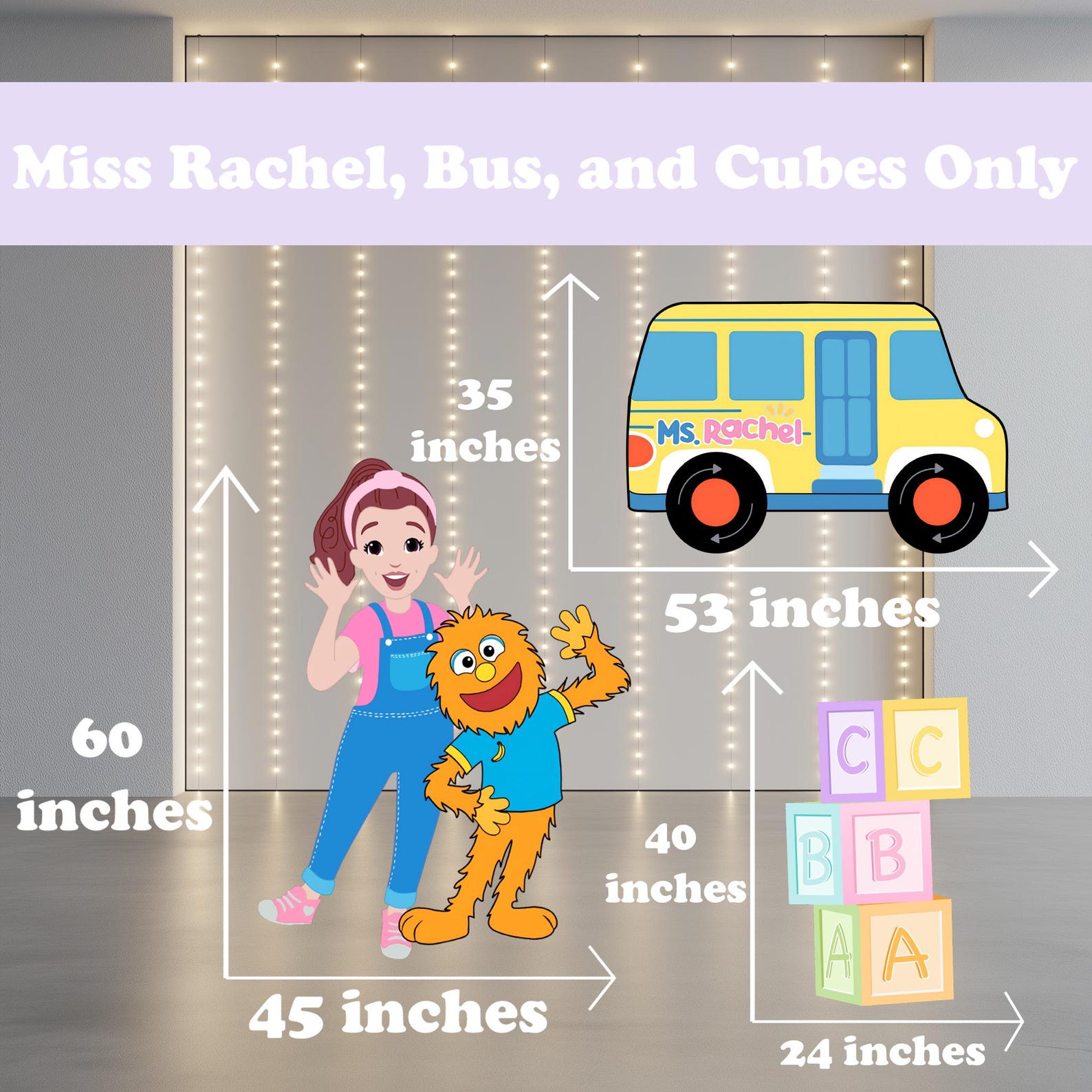 Miss Rachel Birthday Cutouts, Miss Rachel Backdrop, Back to School ...