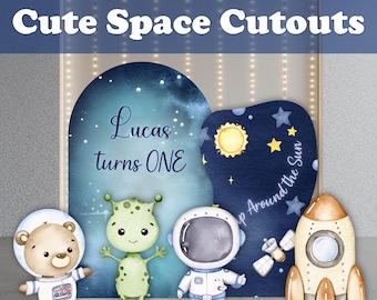 Astronaut Cutouts, Space Themed Party Decor, Outer Space, Birthday Props, Boys Party Decor, Baby Shower