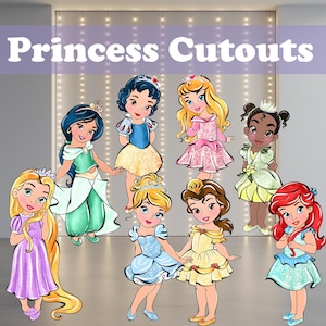 Baby Princess Cutouts, Baby Shower Decor, Life Size Cutout, Backdrop Decor, Standee, Princess Birthday Party Decor, Centerpieces, Yard Sign