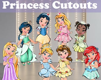 Baby Princess Cutouts, Baby Shower Decor, Life Size Cutout, Backdrop Decor, Standee, Princess Birthday Party Decor, Centerpieces, Yard Sign