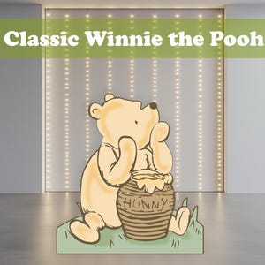 Classic Winnie the Pooh Cutout, Classic Bear, Cutouts, Baby Shower Decor, Backdrop Decor, Standee, Party Decor, Centerpieces, Watercolor