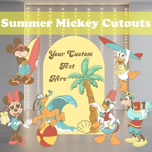 Classic Mickey Mouse and Friends Cutouts, Disney Birthday, Watercolor, Baby Shower Decor, Backdrop Decor, Standee, Party Decor, Centerpieces