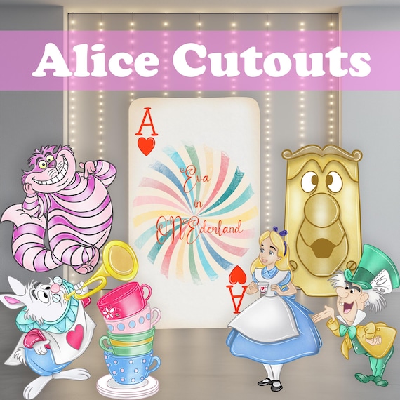 不思議の国のアリスの切り抜き、アリスのベビーシャワー、ティー