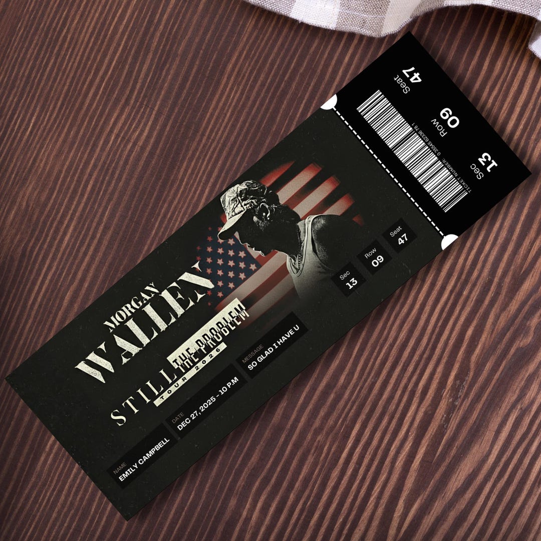 Editable Wallen Tour Ticket, Personalized Editable Printable