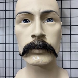 Realistic Fake Moustache %100 hand made cuttable and customizable