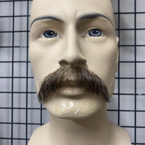 Realistic Fake Moustache %100 hand made cuttable and customizable