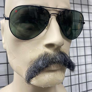 Realistic Fake Moustache %100 hand made cuttable and customizable