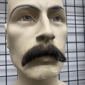 Realistic Fake Moustache %100 hand made cuttable and customizable