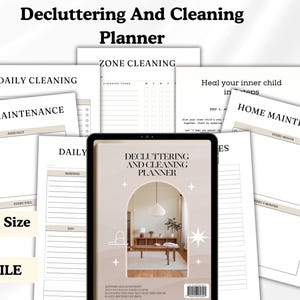 Declutter Cleaning Planner Decluttering Guide Decluttering Journal Adhd Planner Planner Printable Household Planner Cleaning Schedule