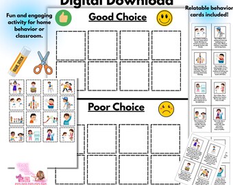 Good vs Poor Choice Behavior Sorting Activity (Digital Download)