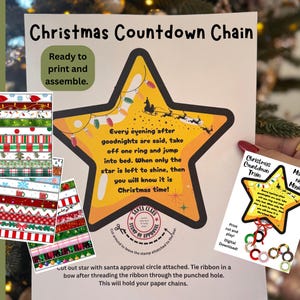 Christmas Countdown Train Craft | Printable Paper Chain (PDF)