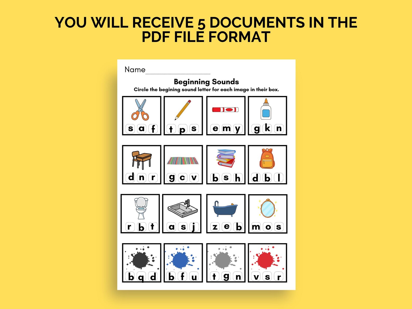 Beginning Sounds Worksheets | Alphabet Sound Practice | Preschool ...