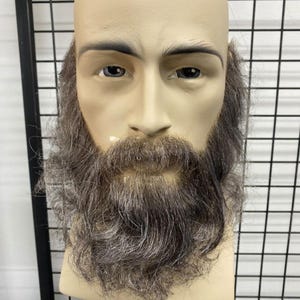 Realistic Handmade Fake Beard and Mustache – Realistic HD Lace Facial Hair for TV, Film, Theater, Cosplay, Daily Life
