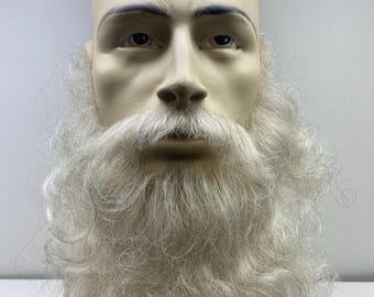Handmade HD Lace Fake Beard and Mustache Set. Realistic and Customizable