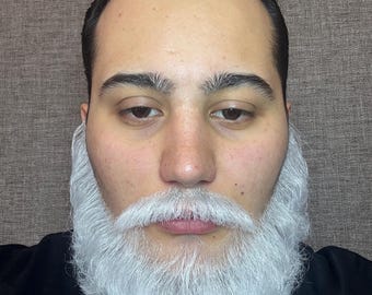 Realistic Fake Beard & Mustache Handmade | Film TV Theater Cosplay Costume | Custom Lace Facial Hair