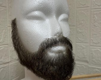 Handmade HD Lace Fake Beard and Mustache Set. Realistic and Customizable