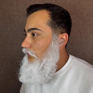 Realistische kanten baard- en snorset | Gezichtshaar van echt mensenhaar voor theatrale cosplay