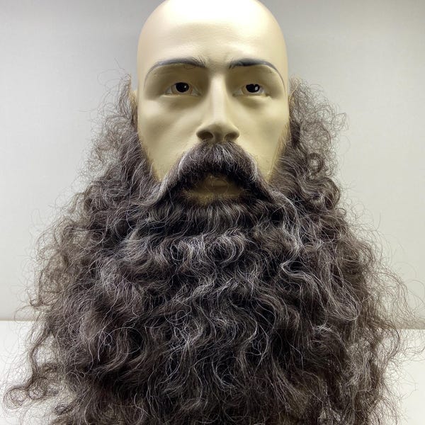 Handmade HD Lace Fake Beard and Mustache Set. Realistic and Customizable
