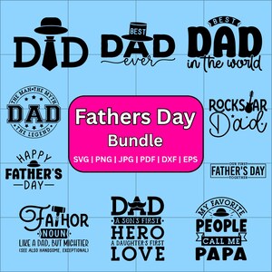 Fathers Day Svg Bundle, Dad svg, Father svg, Papa svg, Family svg bundle, Svg Cut Files For Cricut, Fathers day svg png jpg pdf dxf eps
