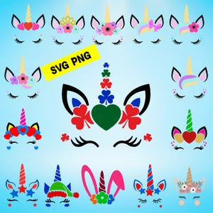 Unicorn Bundle Svg , Unicorn png , Cute Unicorn Svg , Unicorn Cut File , Unicorn Birthday Girl , Unicorn Clipart , Cricut , Baby SVG PNG