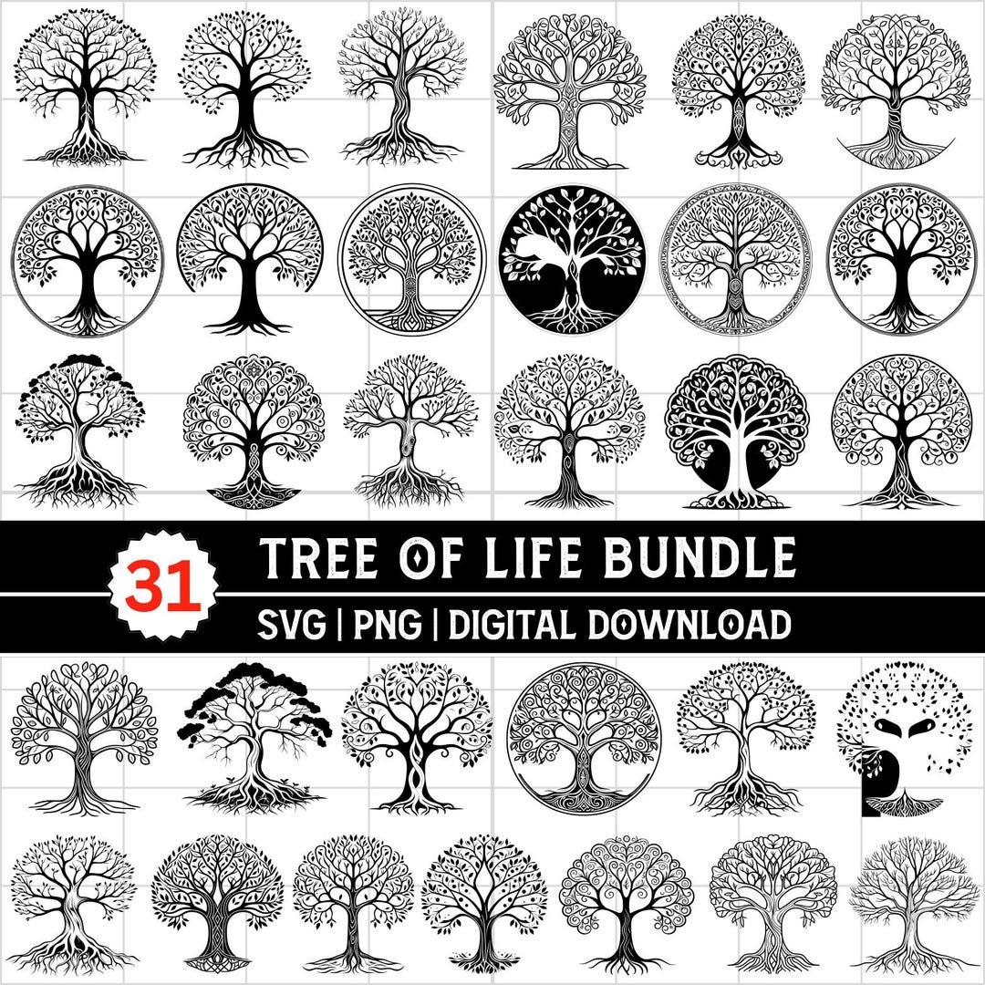 Tree of Life SVG PNG Bundle, Family Tree Cut Files , Tree of Life SVG ...