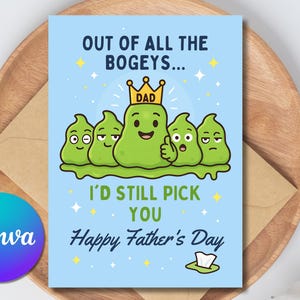 "Lustige Vatertagskarte von Sohn - ""Out of All the Bogeys, I’d Still Pick You!"""