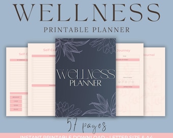 Wellness Planner stampabile: checklist giornaliera per la cura di sé (download digitale)