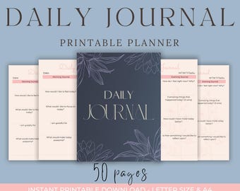Minimalist Daily Journal Template: Gratitude & Reflection (Digital Download)