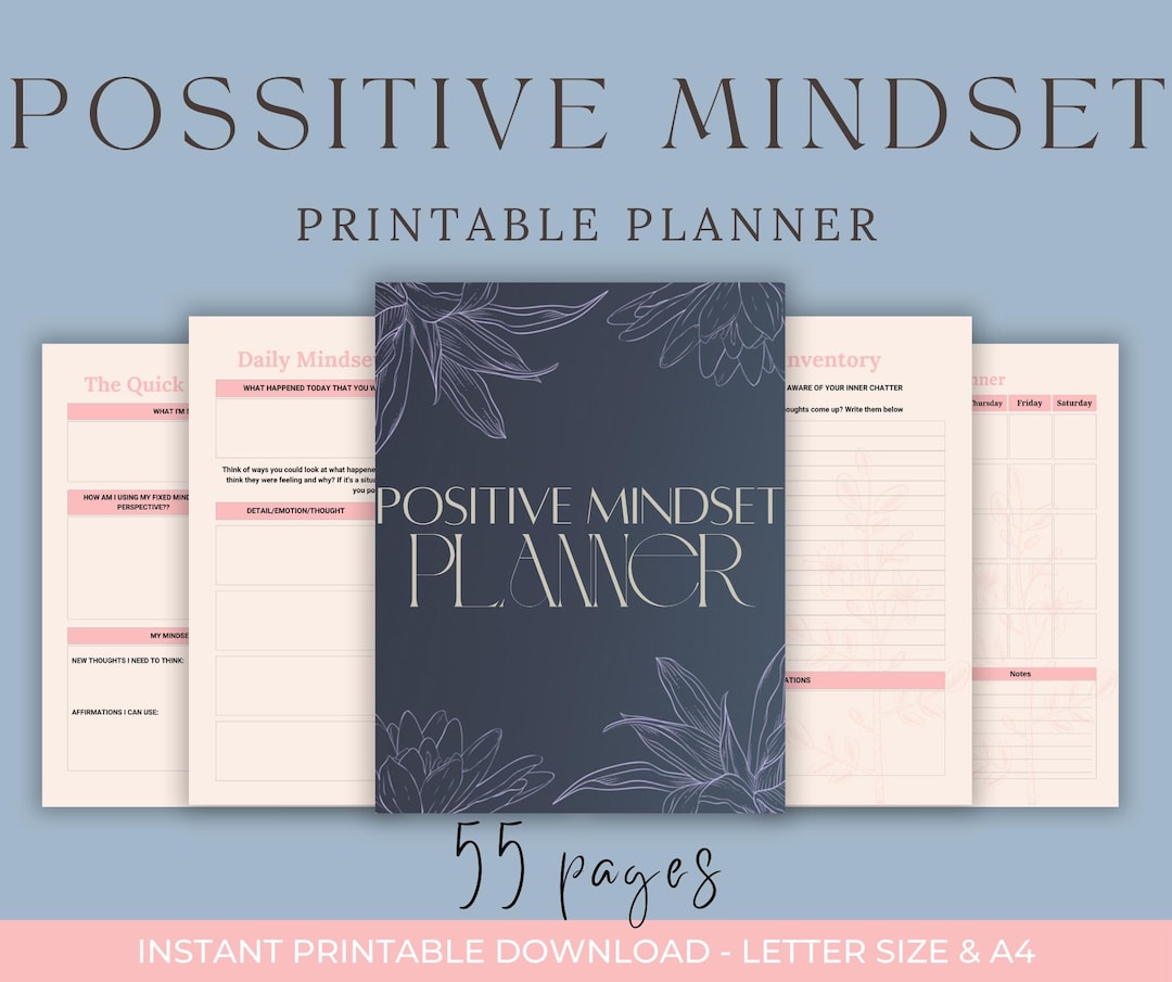 Positive Mindset Planner: Printable Journal Template (digital Download ...