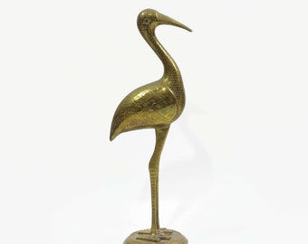 Vintage Brass Stork Figurine