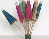 One Dozen Vintage Paper Drink Umbrellas Made in Japan