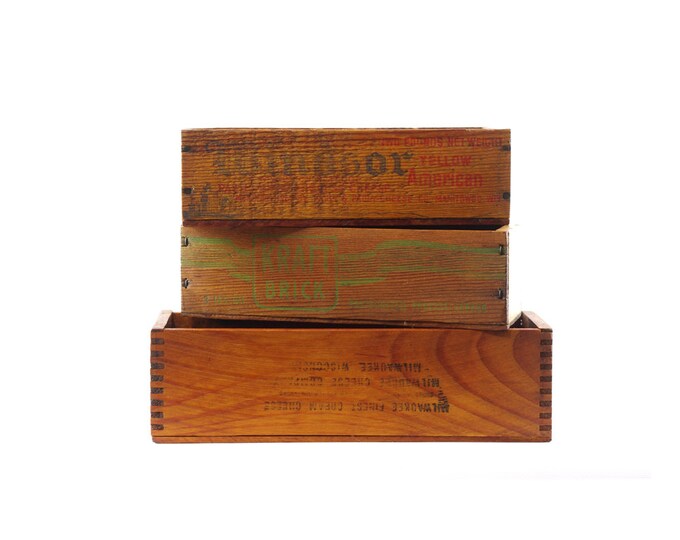 Vintage Cheese Box Small Wooden Box Display Shelf Desk Etsy