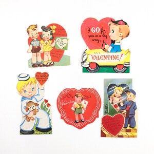 Vintage Valentine&#39;s Day Cards, Choice of 5