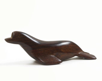 Vintage Ironwood Sea Lion Carving