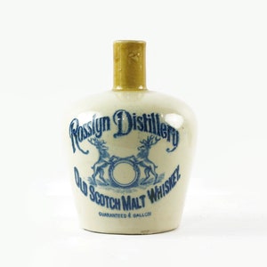 Antique Stoneware Jug, Rosslyn Distillery Old Scotch Malt Whiskey