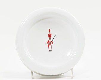 Vintage Enamel Bowl with Toy Soldier, Made in Sweden