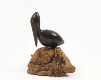 Vintage Pelican Wood Carving, Nuthatch Editions, Michael Durkos