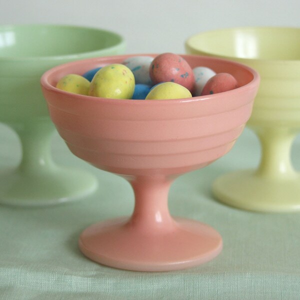 Pretty Pastel Vintage Moderntone Sherbets Set of Six