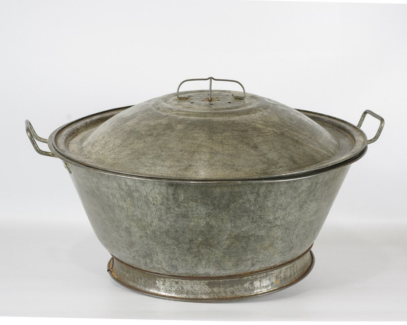 Antique Tin Bread Bowl Dough Riser Vintage Kitchen Etsy