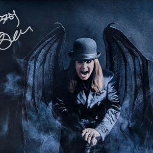 Ozzy Osbourne Inspired Signed Reprint Art Print Unframed Wall Decor